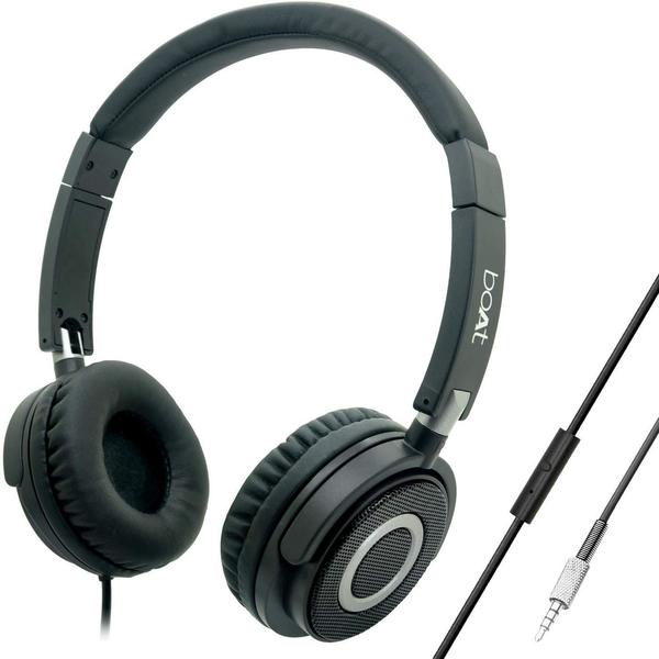 Buy boAt Bassheads 900 Over Ear Wired Headphone With Microphone (Black) on EMI