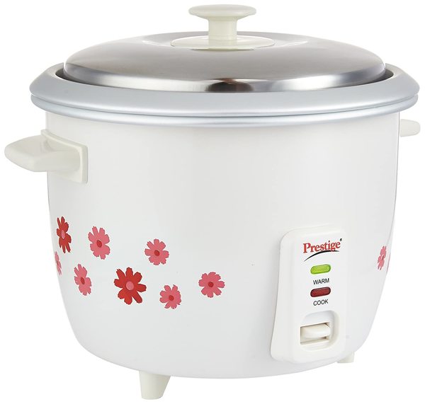 Buy Prestige PRWO 1.8-2 700-Watts Delight Electric Rice Cooker with 2 Aluminium Cooking Pans on EMI
