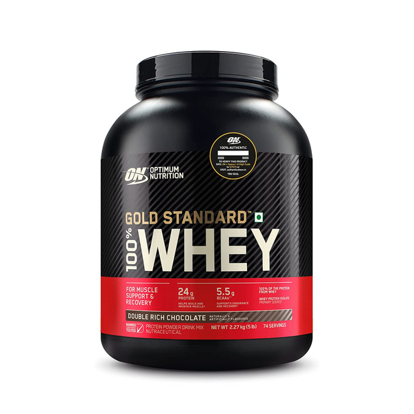 Buy Optimum Nutrition (ON) Gold Standard 100% Whey Protein Powder -  2.27 kg/5 lbs (Double Rich Chocolate), Primary Source Isolate on EMI
