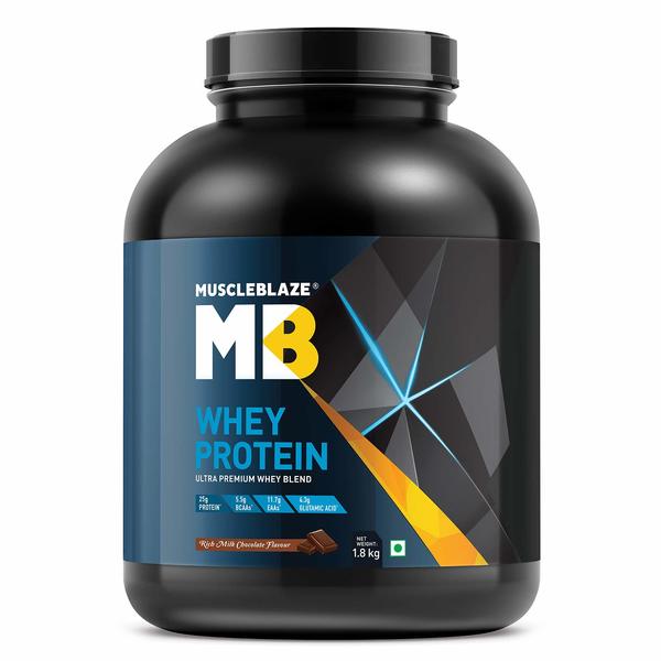 Buy MuscleBlaze Whey Protein (Rich Milk Chocolate, 1.8 kg/4lb) on EMI