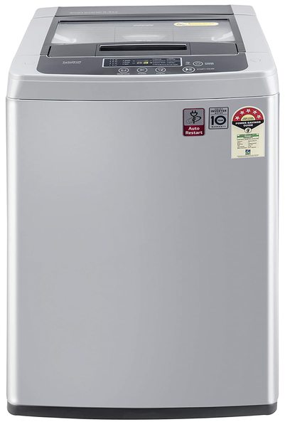 Buy LG 6.5 Kg 5 Star Smart Inverter Fully-Automatic Top Loading Washing Machine (T65SKSF4Z, Middle Free Silver) on EMI