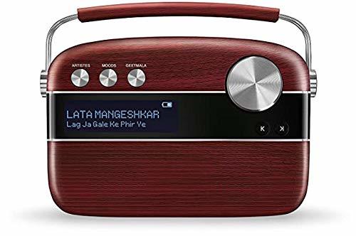 Buy Saregama Carvaan Bengali - Portable Music Player with 5000 Preloaded Songs, FM/BT/AUX  (Cherrywood  Red) on EMI
