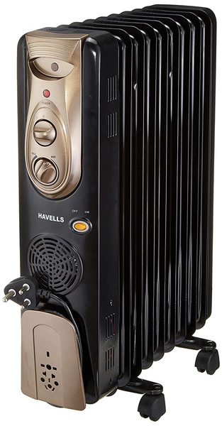 Buy Havells OFR - 9Fin 2400-Watt PTC Fan Heater (Black) on EMI