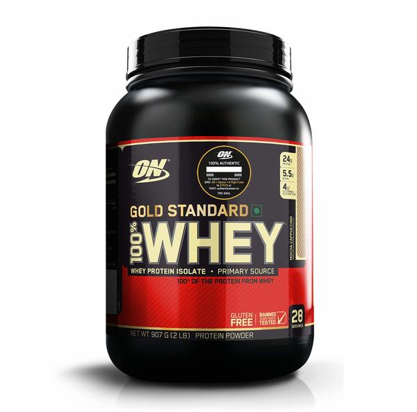 Buy Optimum Nutrition (ON) Gold Standard 100% Whey Protein Powder - 2 lbs, 907 g (Mocha Cappuccino), Primary Source Isolate on EMI