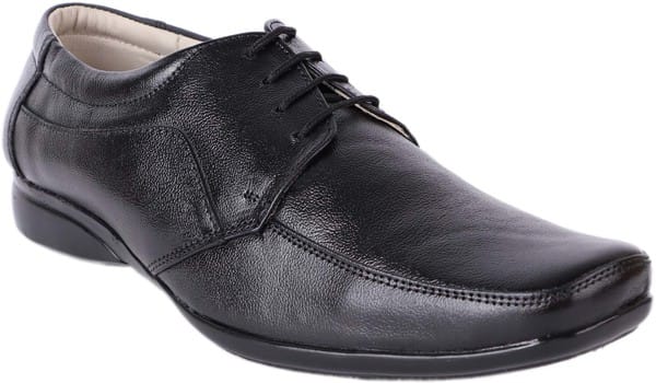 Buy Woyak Leather Lace Ups Derby Formal Office Shoes For Men Black on EMI