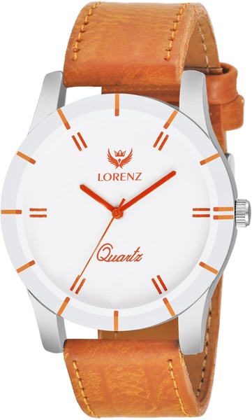 Buy Lorenz White Dial Men's Orange Analog Watch- MK-1098A on EMI