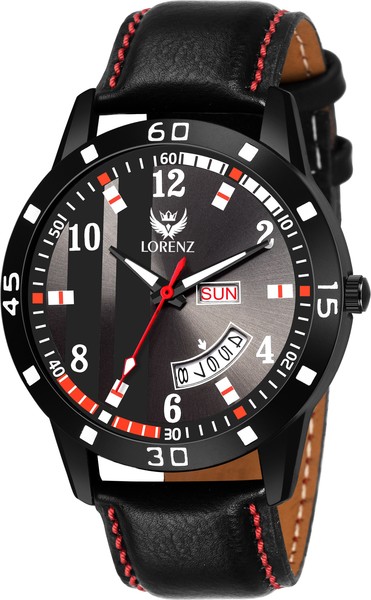Buy Lorenz Day and Date Function Black Dial Watch for Men & Boys- MK-2034W on EMI