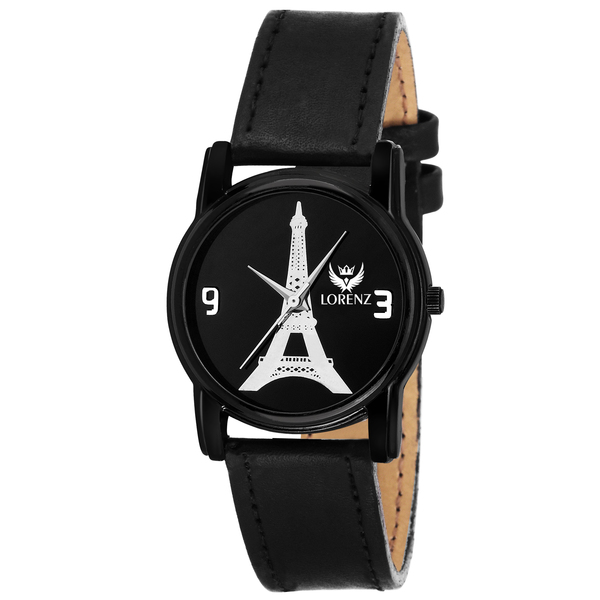 Buy Lorenz Black dial Leather Strap Women watch-AS-36A on EMI