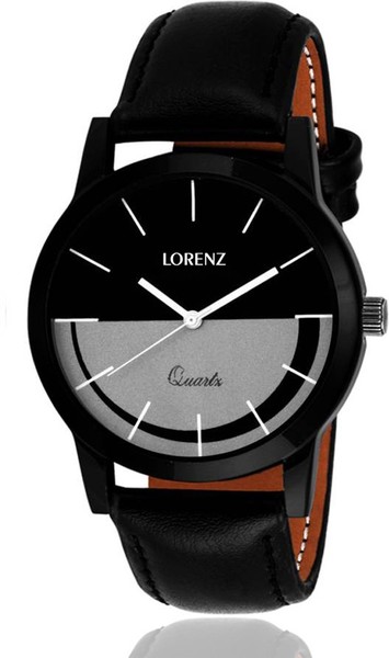Buy Lorenz MK-1053A Slim Edition Casual Fit Black Grey Dial Analog Watch for Men on EMI