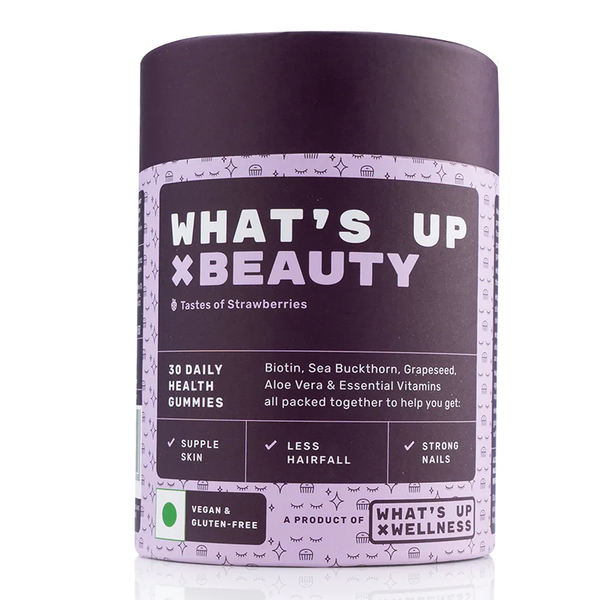 Buy What's Up Wellness Beauty Gummies - For Hair, Skin and Nails I Biotin, Vitamins A to E, Folic Acid, Zinc, & more - 30 Days Pack on EMI