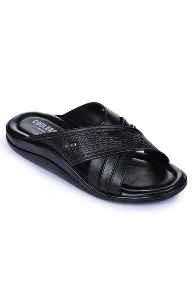 Buy Liberty Coolers Black Formal Slippers for Mens DON on EMI