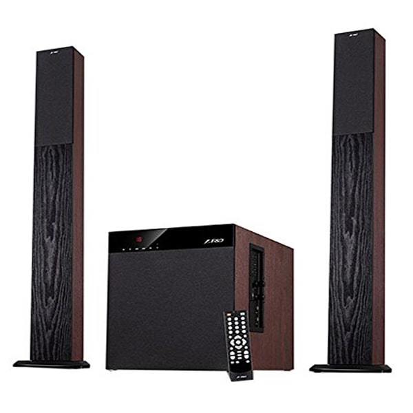 Buy F&D T400X 100W Full Wooden 2.1 Tower Speakers Metallic Black on EMI