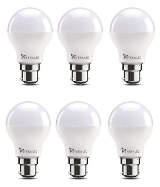 Buy Syska 9W LED Bulbs Cool Day Light - Pack of 6 on EMI