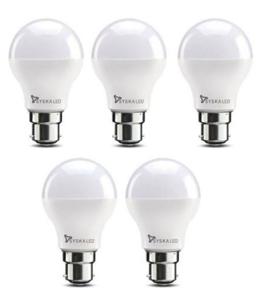 Buy Syska 9W LED Bulb Cool Day Light - Pack of 5 on EMI