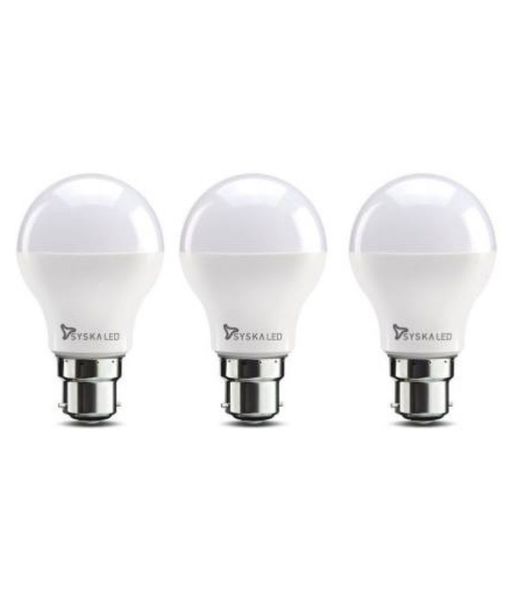Buy Syska 9W LED Bulbs Cool Day Light - Pack of 3 on EMI