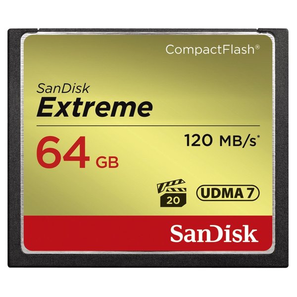 Buy SanDisk Extreme 64GB CompactFlash Memory Card UDMA 7 Speed Up To 120MB/s on EMI