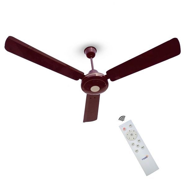 Buy ALQO 1200MM(48 INCH) PREMIUM QUALITY  SUPER ENERGY EFFICIENT 30 WATT SMART BLDC CEILING FAN WITH REMOTE AND NIGHT LAMP (BROWN) (Pack of 2 Fans) on EMI