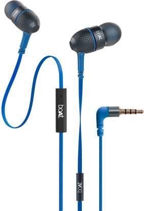 Buy Boat Bassheads 220 Blue Wired Earphones on EMI