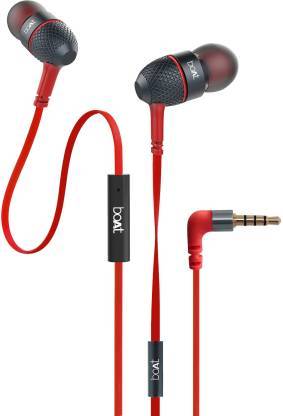 Buy Boat Bassheads 220 Raging Red Wired Earphones on EMI