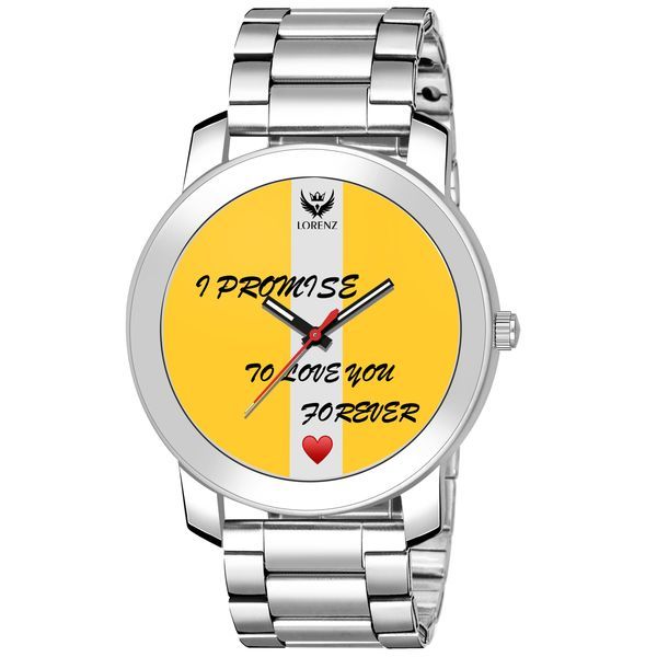 Buy Lorenz MK-3079K | I Promise I Love You Forever Watch | Love Quote | Analog Watch Valentine's Gift for Men on EMI