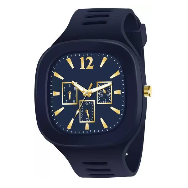 Buy Lorenz Stylish Square Blue Dial Smooth Silicon Strap ADDI STYLISH DESIGNER Analog Watch- Blue | MK-3098K on EMI