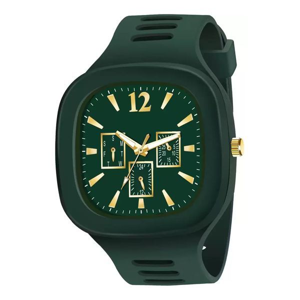 Buy Lorenz Stylish Square Green Dial Smooth Silicon Strap ADDI STYLISH DESIGNER Analog Watch- Green | MK-3099K on EMI