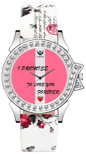 Buy LORENZ AS-99A I Promise I Love You Forever Pink Dial Analogue Women's Watch on EMI