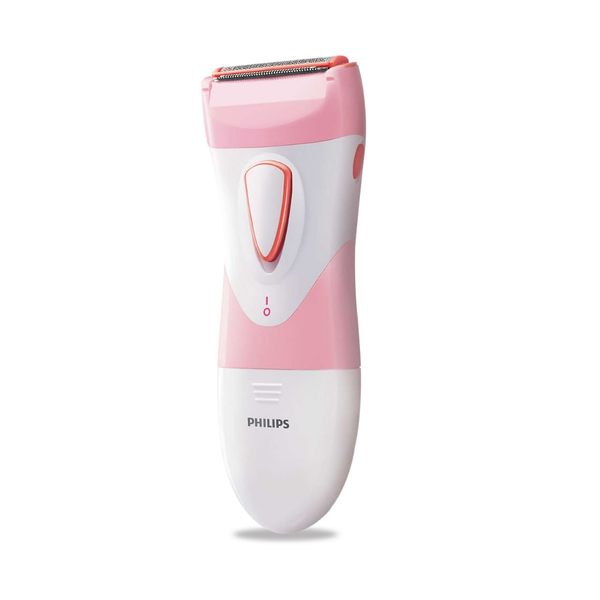 Buy Philips HP6306 Satin Shave Essential Women's Wet & Dry Electric Shaver For Legs, Cordless (White & Pink) on EMI