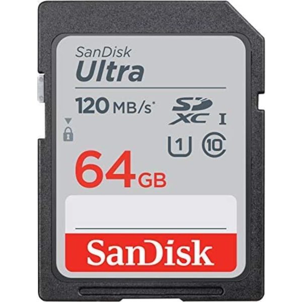 Buy SanDisk Ultra SDXC UHS-I Card 64GB 120MB/s R, for DSLR Cameras, for Full HD Recording, 10Y Warranty on EMI