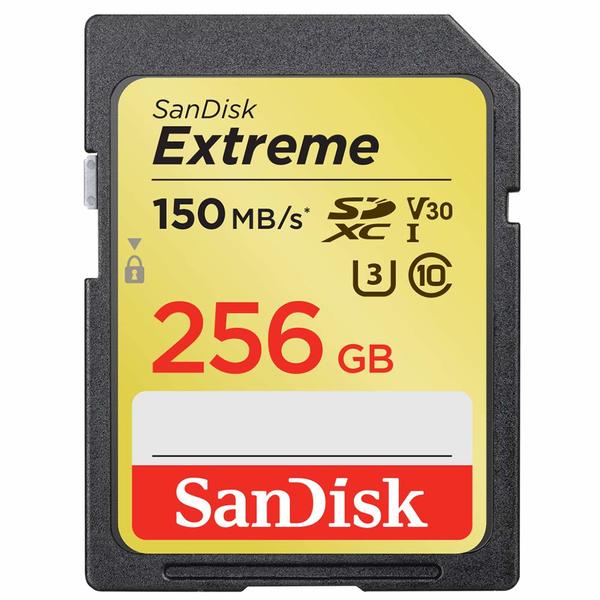 Buy SanDisk Extreme SDXC, SDXVF 256GB, V30, U3, C10, UHS-I, 90MB/s R, 60MB/s W, for 4K Video on EMI
