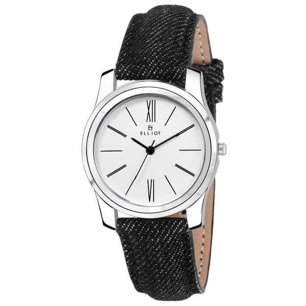 Buy Elliot White Dial Analog Leather Strap Wrist Watch for Women on EMI
