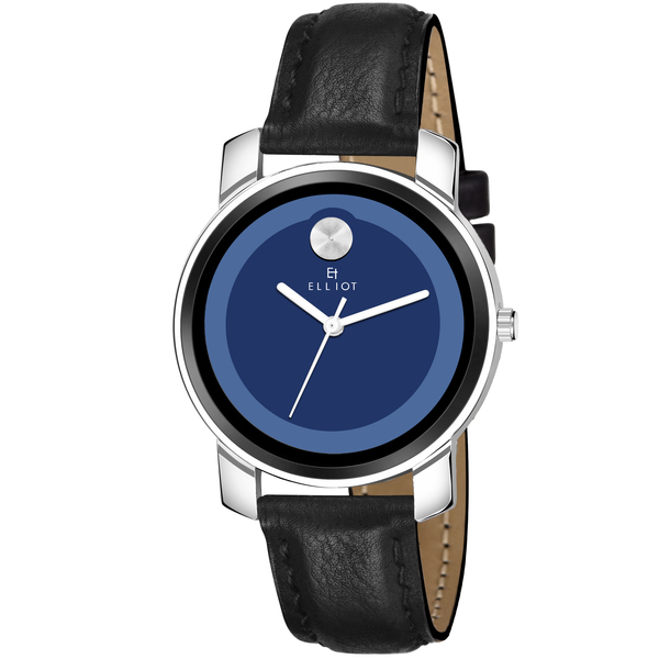 Buy Elliot Blue Dial Analog Leather Strap Wrist Watch For Women on EMI