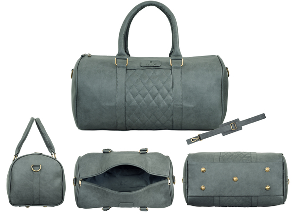Buy Elliot Check Series Grey Vegan Leather Unisex Luggage Bag on EMI