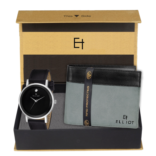 Buy Elliot Combo Set of Analogue Watch & Wallet for Men on EMI