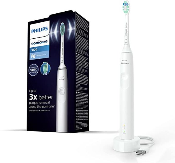 Buy Philips Sonicare ElectricToothbrush - Galway 3100 Series. Built in pressure sensor, Easy Start tech, Dual Intensity Quad Pacer , 2 minute smart timer. HX3641/13 (White) on EMI