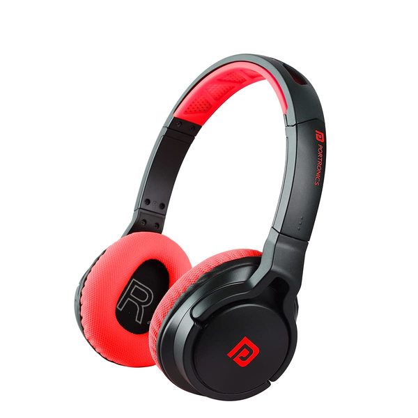 Buy Portronics Muffs M1 Wireless Bluetooth Over Ear Headphone, Powerful Bass, Handsfree Calling, 3.5mm Aux in, Long Playtime(Red) on EMI