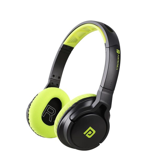 Buy Portronics Muffs M1 Wireless Bluetooth Over Ear Headphone, Powerful Bass, Handsfree Calling, 3.5mm Aux in, Long Playtime(Green) on EMI