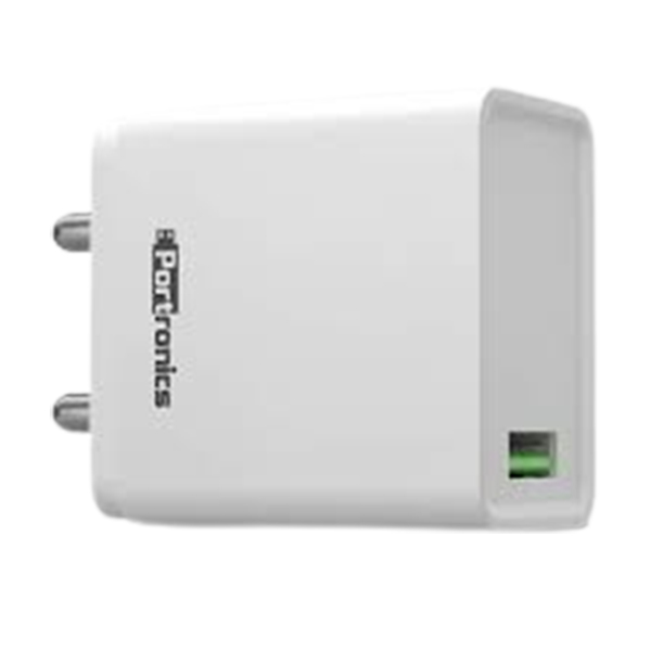 Buy Portronics Adapto ONE POR-1104 3A Fast Charging Adapter with 1M Type C Cable (White) on EMI