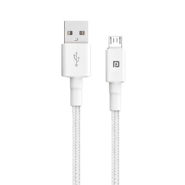 Buy Portronics Konnect B Micro USB Cables For Fast Charging & Data Sync 3.0 Amp with PVC Heads I Nylon Braided I 1 mtr(White) on EMI