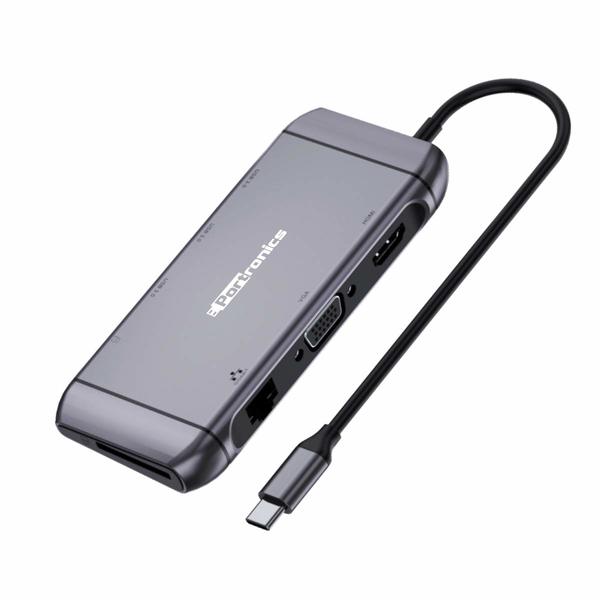 Buy Portronics Mport 9C Type-C Multiport USB Hub for Windows, Chrome OS, iOS, and Android 7.0 (Silver) on EMI