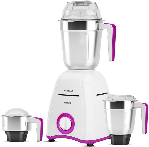 Buy HAVELLS Klassic 750 W Mixer Grinder (3 Jars, White - Lavender) on EMI