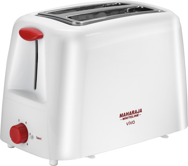 Buy MAHARAJA WHITELINE Viva (PT-203) 750 W Pop Up Toaster (RED/WHITE) on EMI