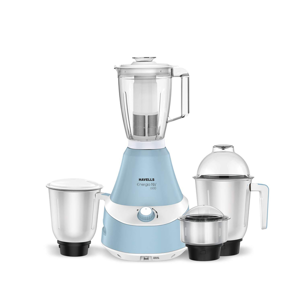 Buy Havells Energia 750 Watt Mixer Grinder with 4 Jar (Blue), (Model: GHFMGCHB075) on EMI