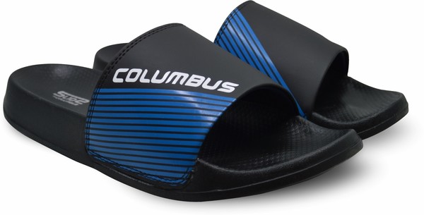 Buy Columbus Men's Flip Flops (Black & R.Blue) on EMI