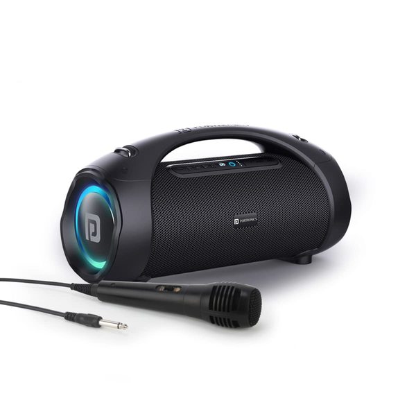 Buy Portronics Dash 12: 60W Wireless Speaker with Wired Karaoke Mic ,Black (POR 1583) on EMI