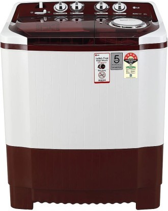 Buy LG 8 kg Semi Automatic Top Load Maroon, White  (P8035SRAZ) on EMI