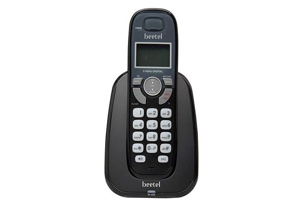 Buy Beetel X70 Cordless Phone, 2.4GHz Frequency, 2 Way Speaker Phone, Ringer Volume, LED Notification for Ringer and charging (X70)(Black) on EMI