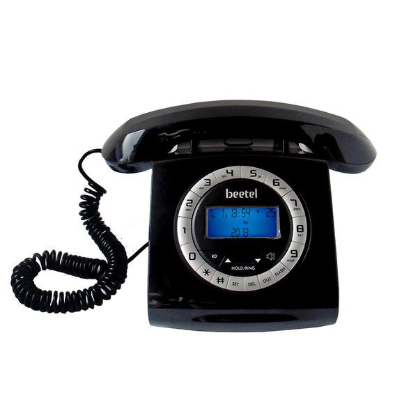 Buy Beetel M73 Caller ID Corded Landline Phone with 16 Digit LCD Display, Retro Design, Alphanumeric Keypad, 2-Way Speaker Phone, Adjustable Ringing (Black & White)(M73) on EMI