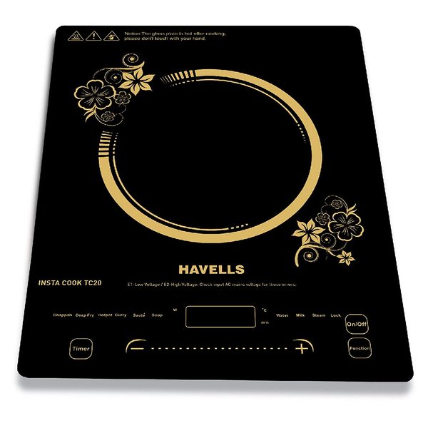 Buy Havells Induction Cooktop TC 20 2000 watt (Black) (GHCICDRK120) on EMI