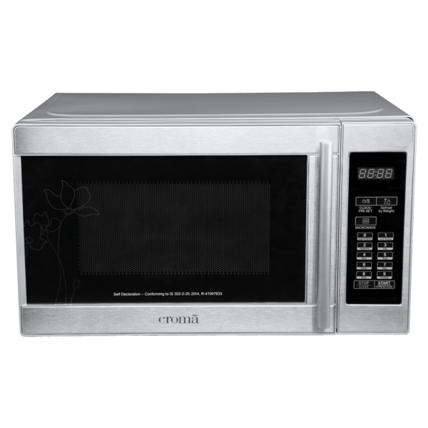 Buy Croma Crm2025 20 L Solo Microwave Oven With Temperature Sensor (Grey) 2 Years Warranty (Silver) - A Tata Product on EMI